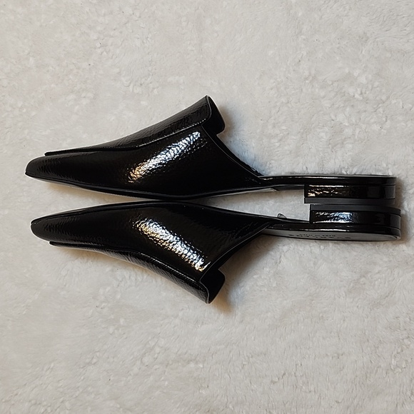 Everlane Womens The Boss Mule Black Patent Preppy Size 8.5 - Picture 8 of 16